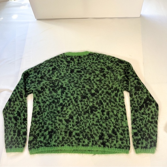 Coach Sweater Womens Large Crew Neck Top Pullover Mohair Leopard Grunge - Picture 2 of 9